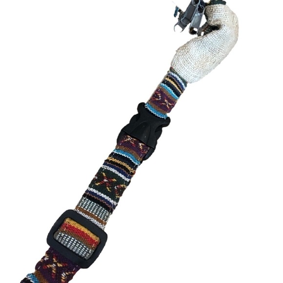 No brand Tribal print and burlap Fanny pack. Adjustable strap. 3 compartments. - Picture 7 of 12